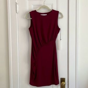 NWT Susana Mónaco ruched bodycon dress in oxblood (M)